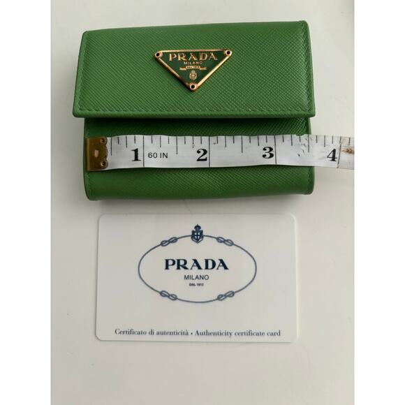 NWT! PRADA Authentic Saffiano Small Double Sided Fold Wallet - Picture 8 of 8